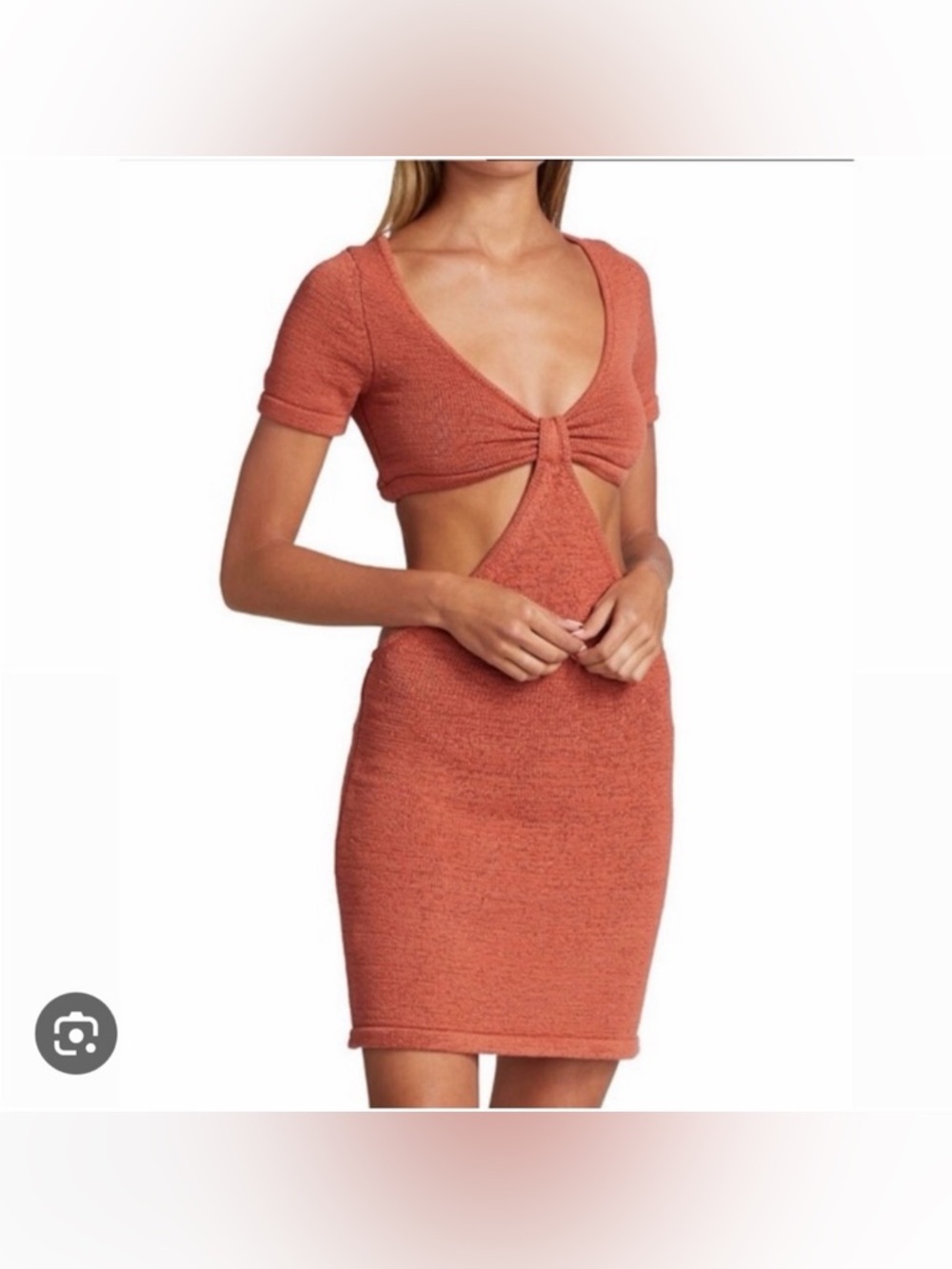 Cult Gaia Billie cutout dress in rust Color S